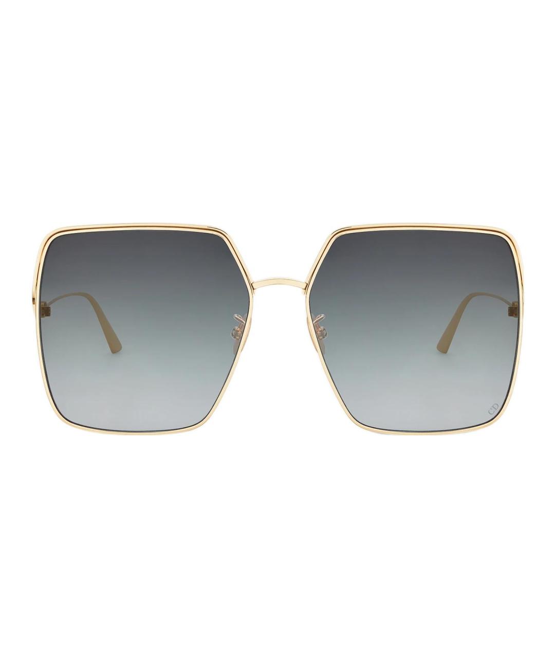 CHRISTIAN DIOR Золотые металлические солнцезащитные очки, фото 2