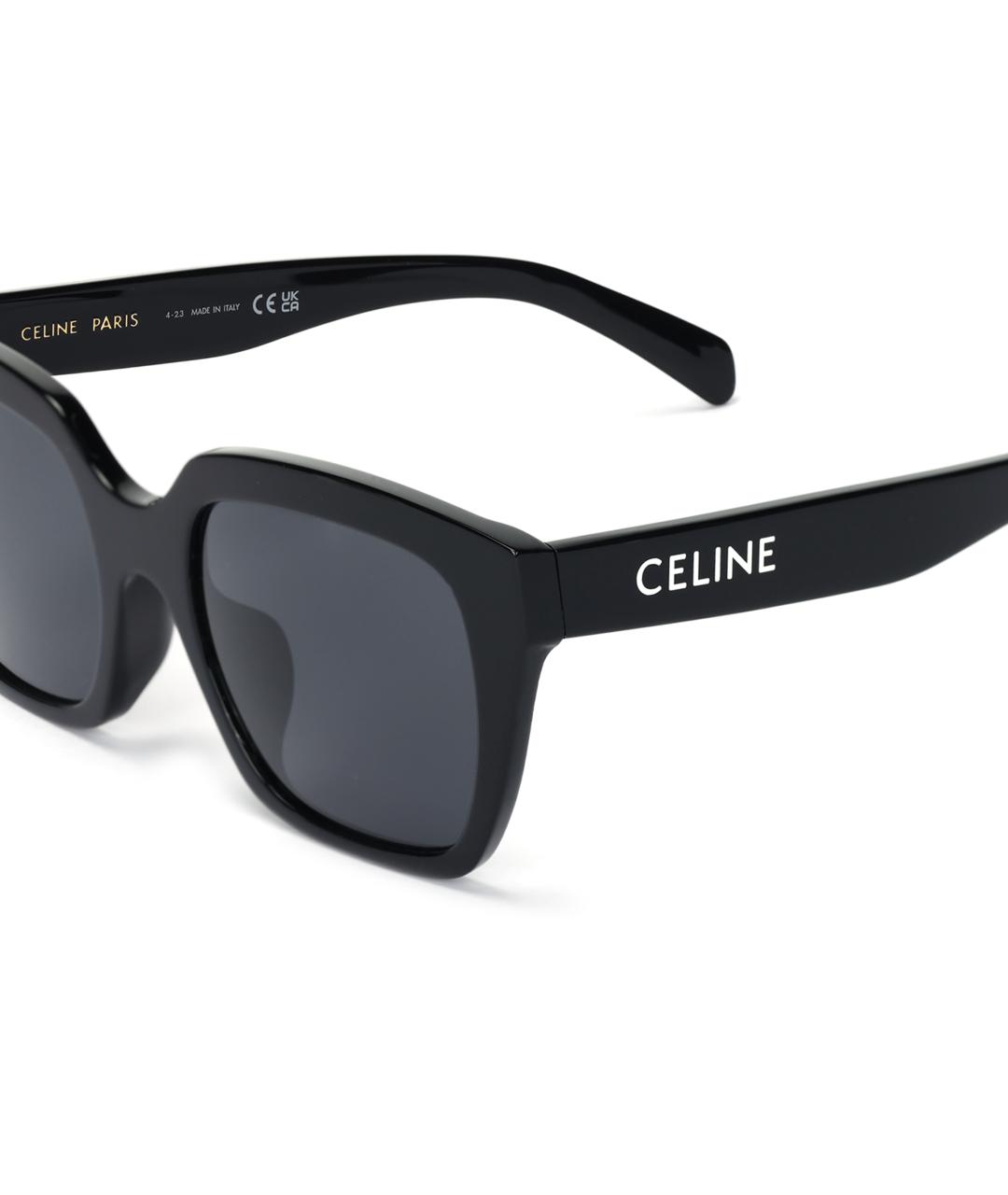 CELINE Черные пластиковые солнцезащитные очки, фото 4