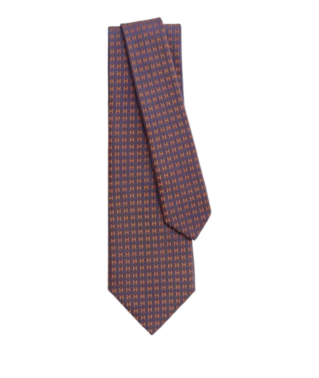HERMES Фиолетовый галстук, фото 1