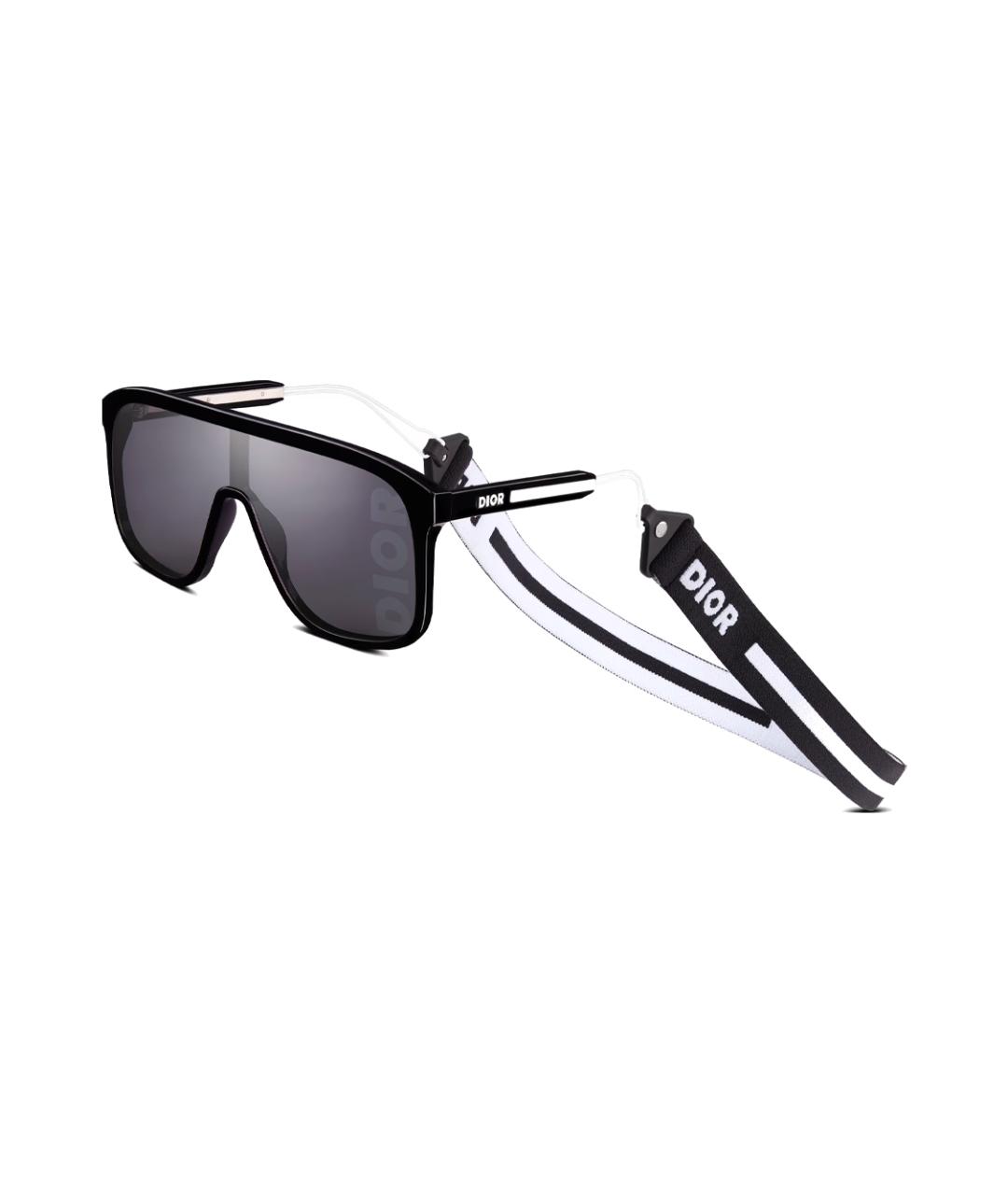 CHRISTIAN DIOR Черные пластиковые солнцезащитные очки, фото 4