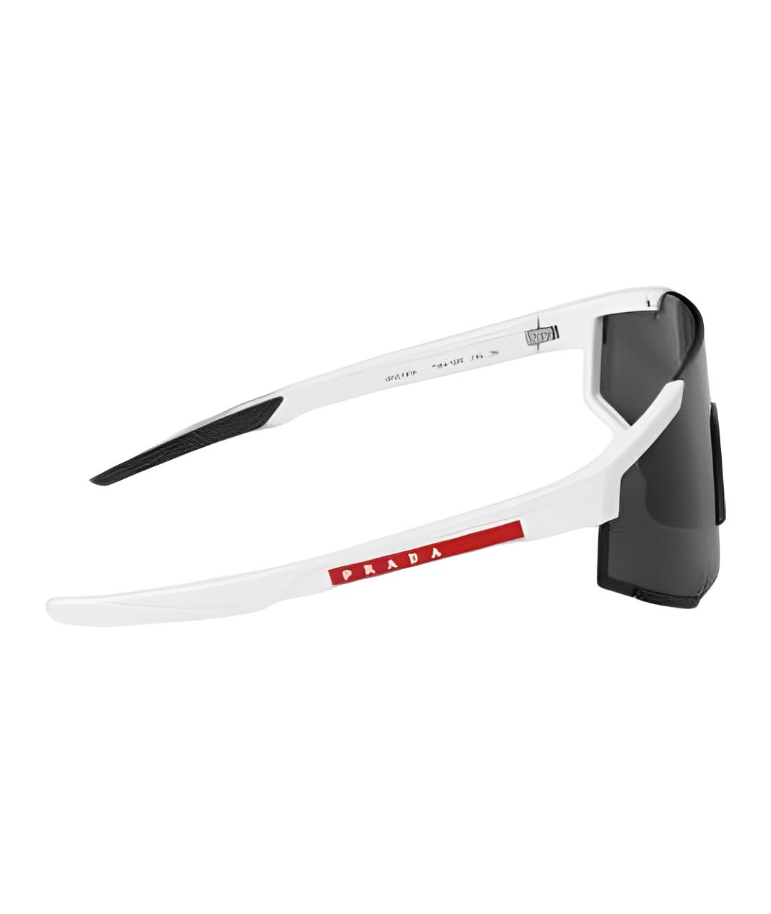 PRADA Белые пластиковые солнцезащитные очки, фото 3