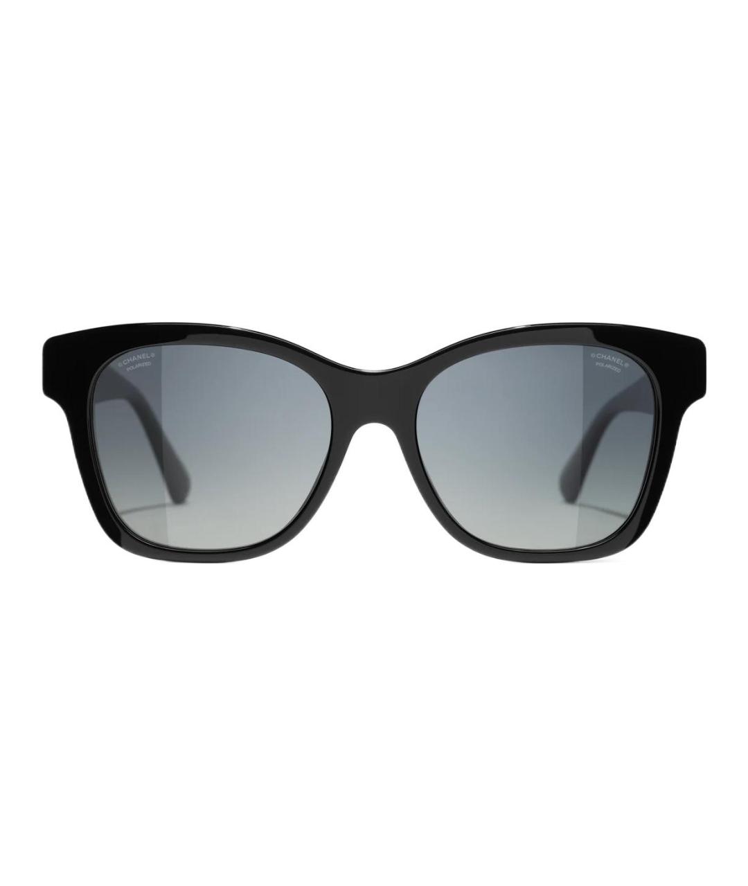 CHANEL Черные пластиковые солнцезащитные очки, фото 2