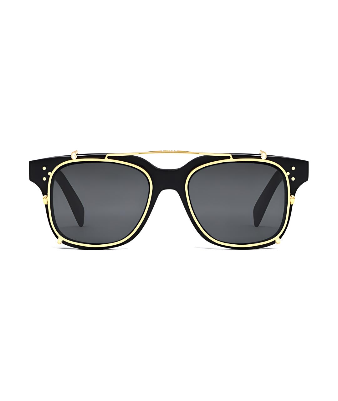 CELINE Черные металлические солнцезащитные очки, фото 2