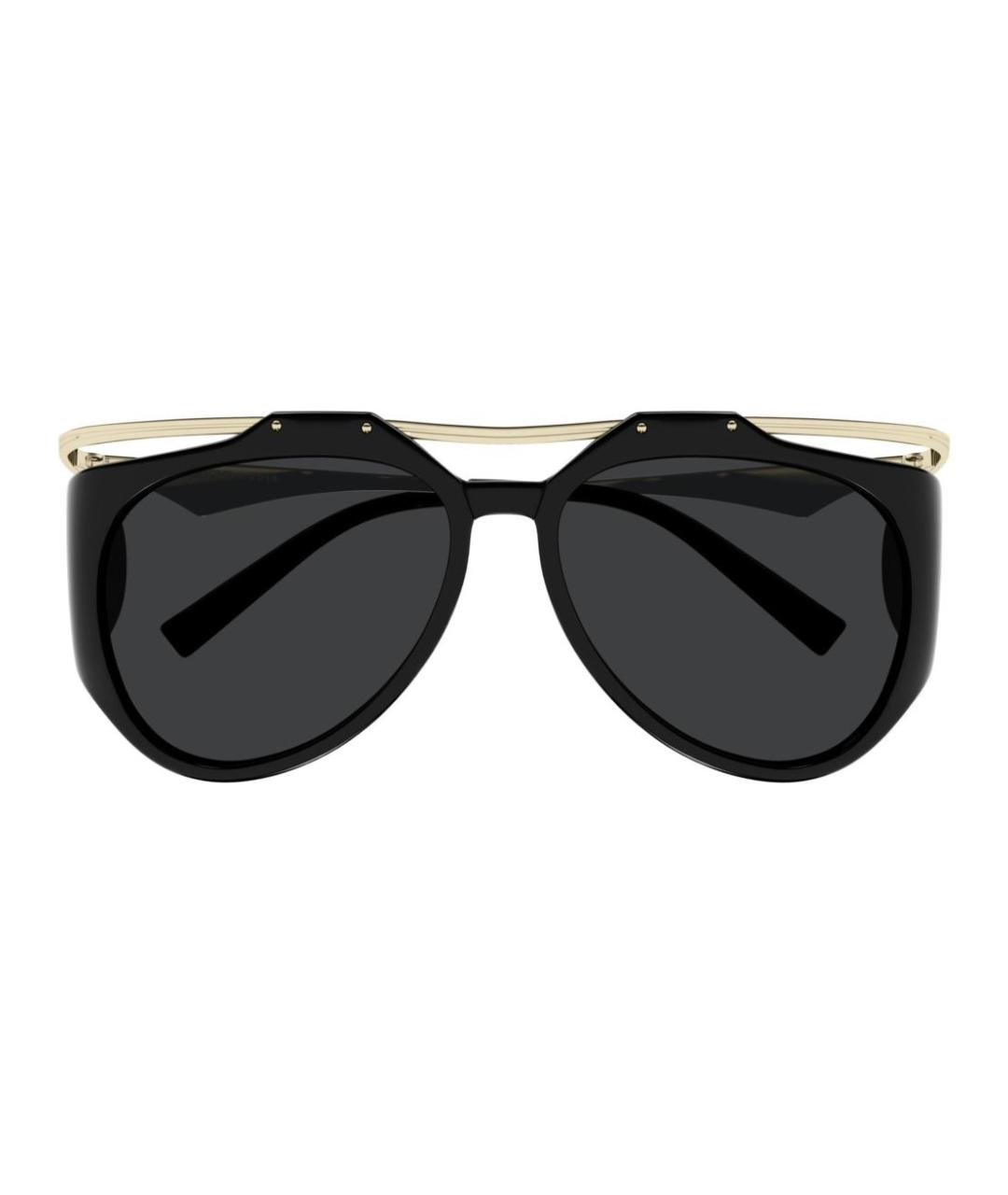 SAINT LAURENT Золотые металлические солнцезащитные очки, фото 2
