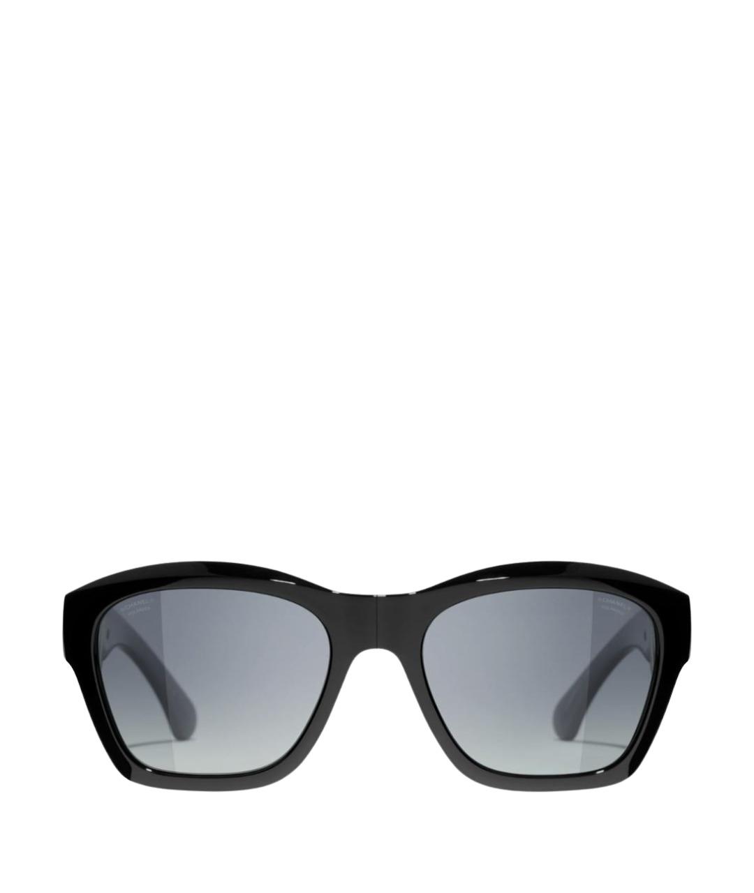 CHANEL Черные пластиковые солнцезащитные очки, фото 1