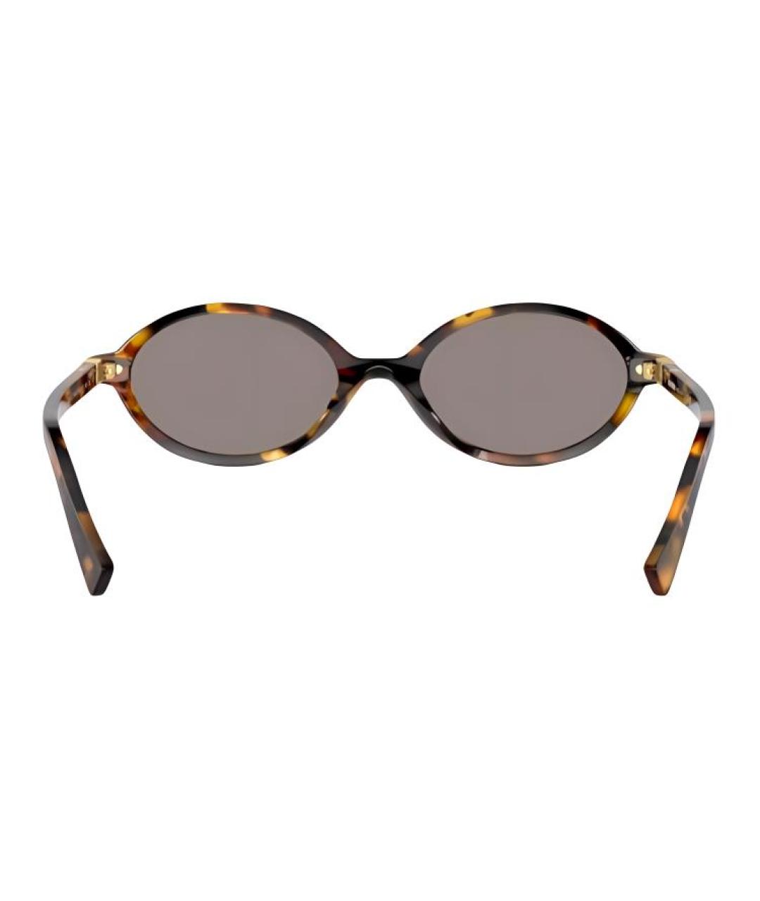 MIU MIU Коричневые пластиковые солнцезащитные очки, фото 4