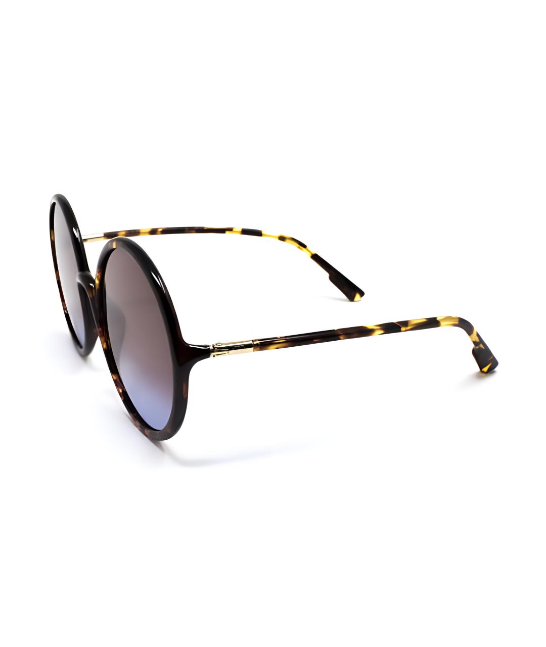 CHRISTIAN DIOR Коричневые металлические солнцезащитные очки, фото 1