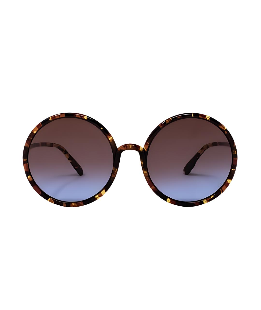 CHRISTIAN DIOR Коричневые металлические солнцезащитные очки, фото 2