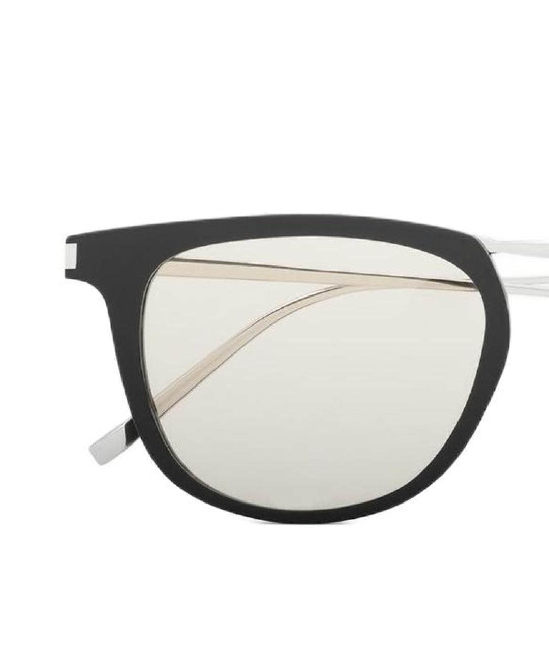 SAINT LAURENT Золотые пластиковые солнцезащитные очки, фото 3