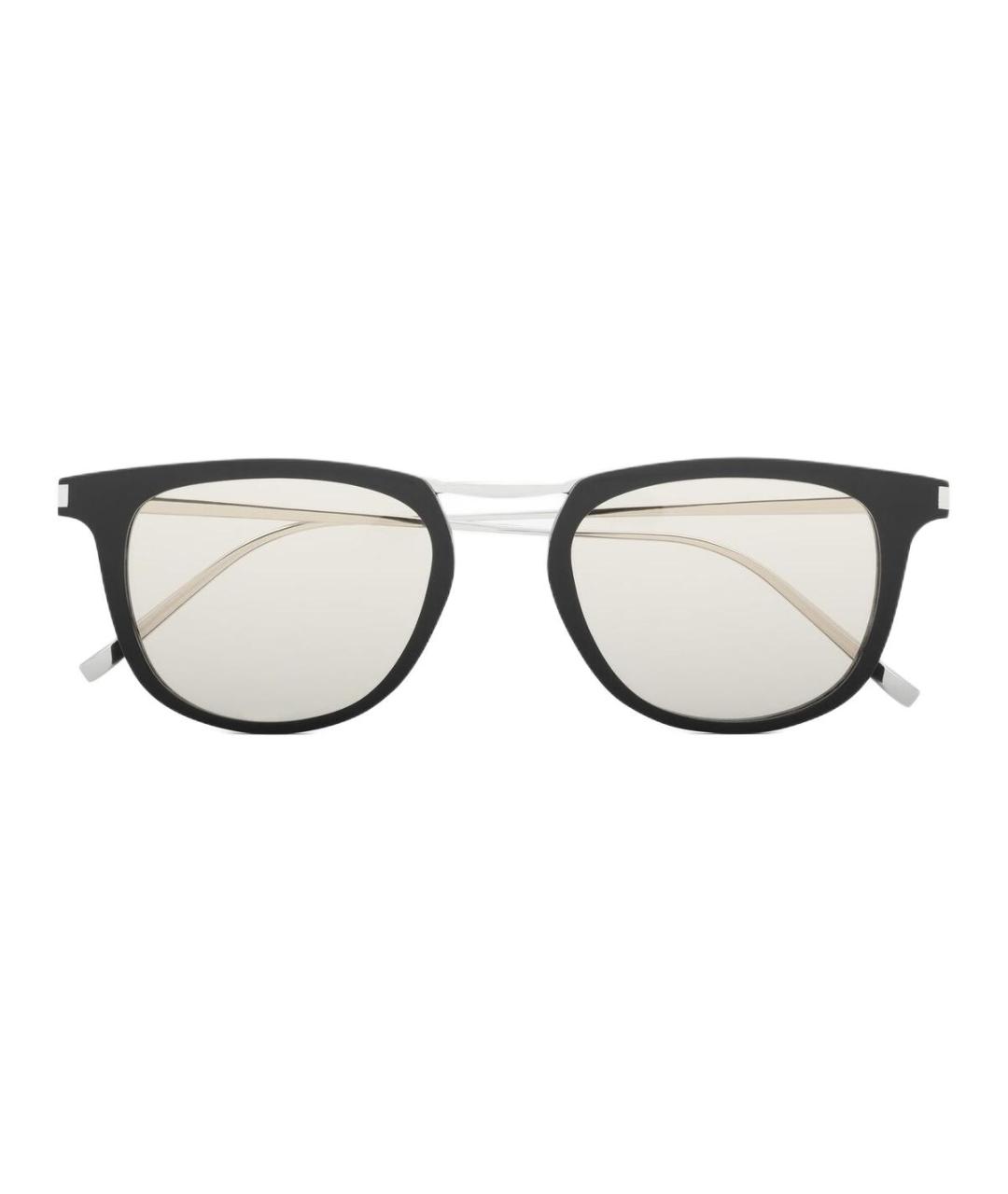 SAINT LAURENT Золотые пластиковые солнцезащитные очки, фото 2