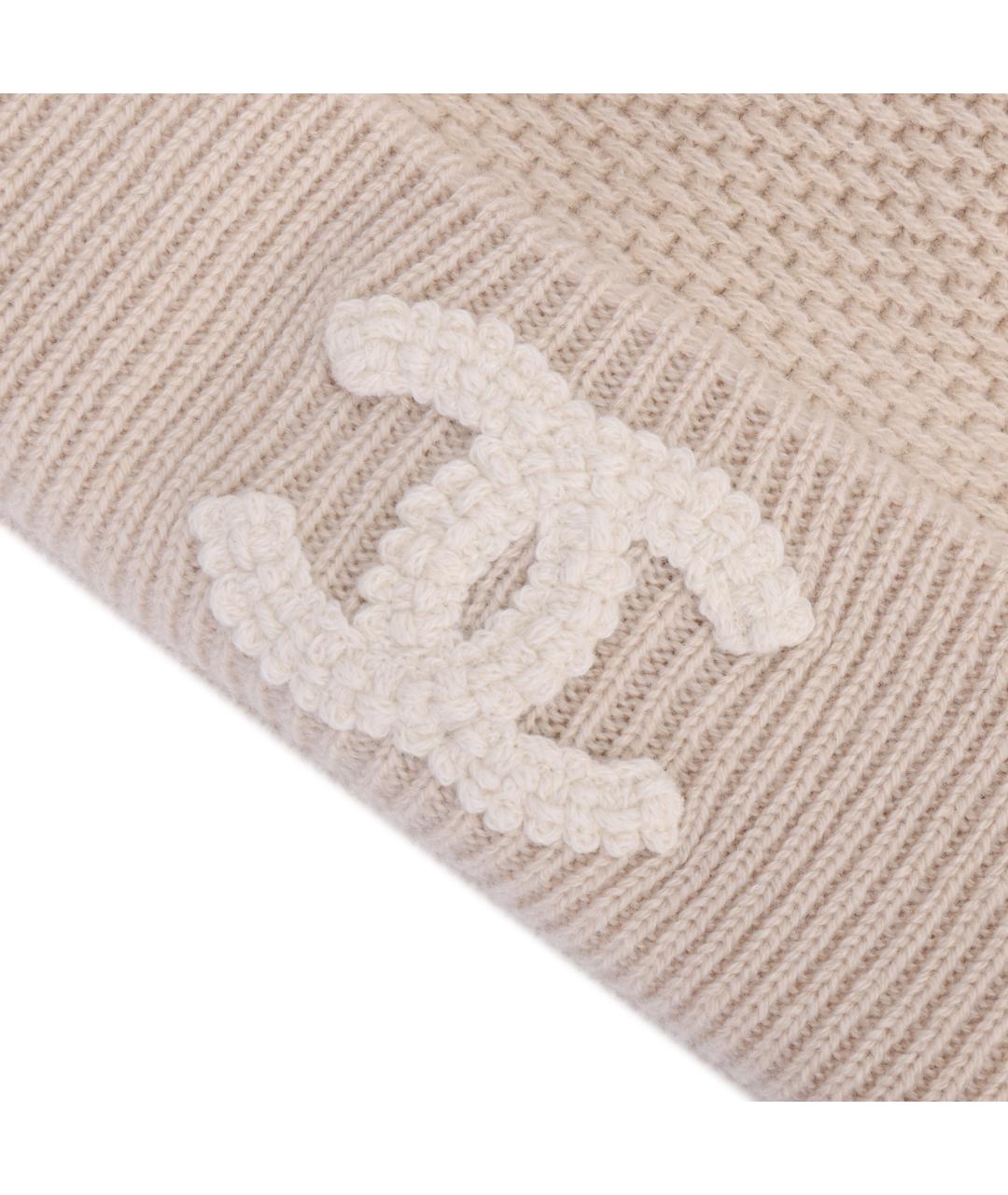 CHANEL Бежевая шапка, фото 4