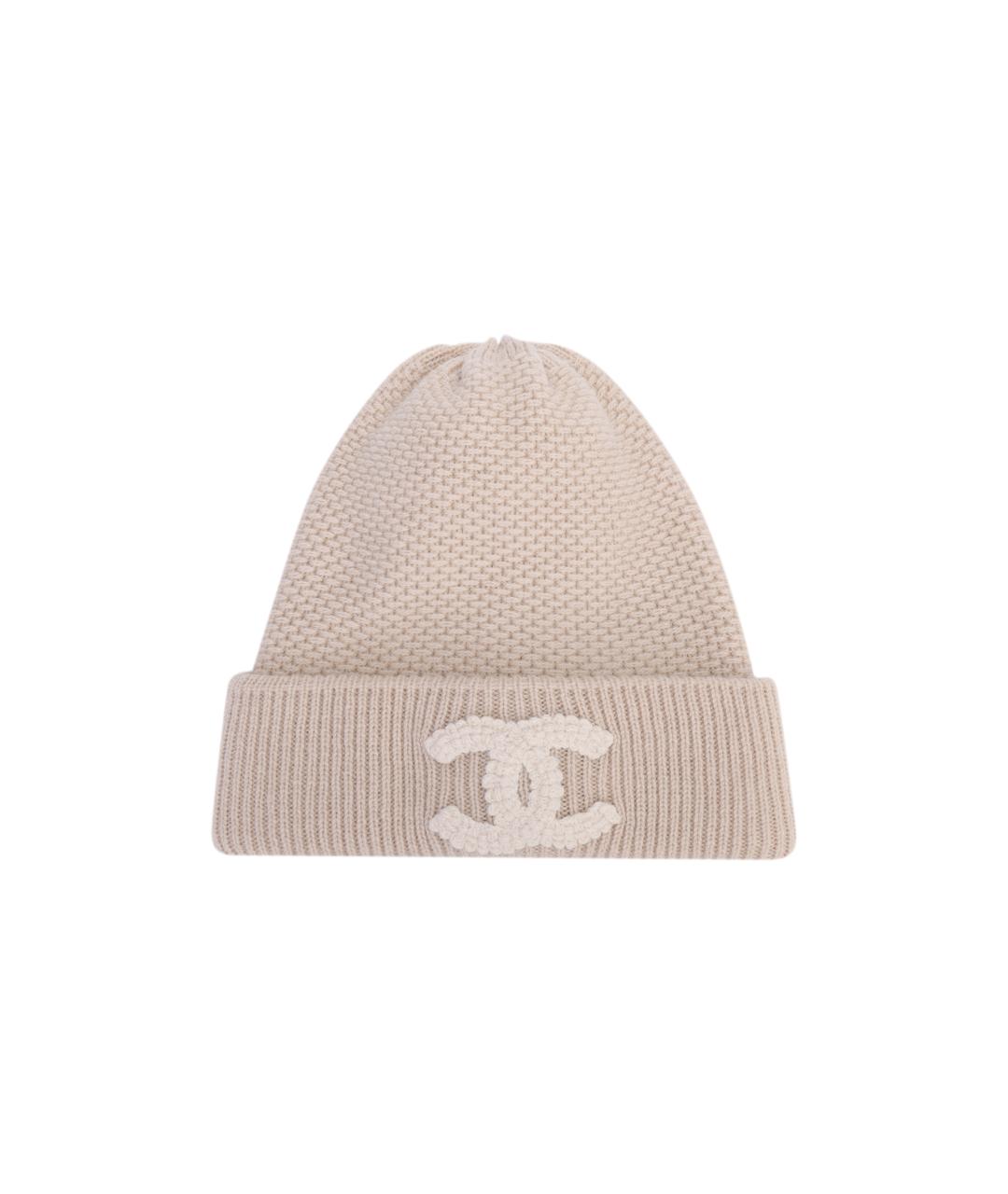 CHANEL Бежевая шапка, фото 5