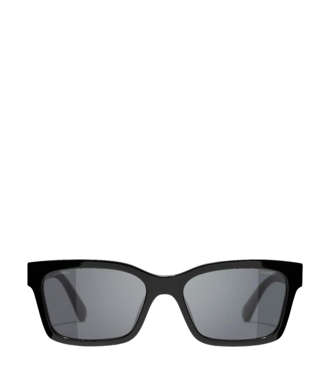 CHANEL Черные пластиковые солнцезащитные очки, фото 1