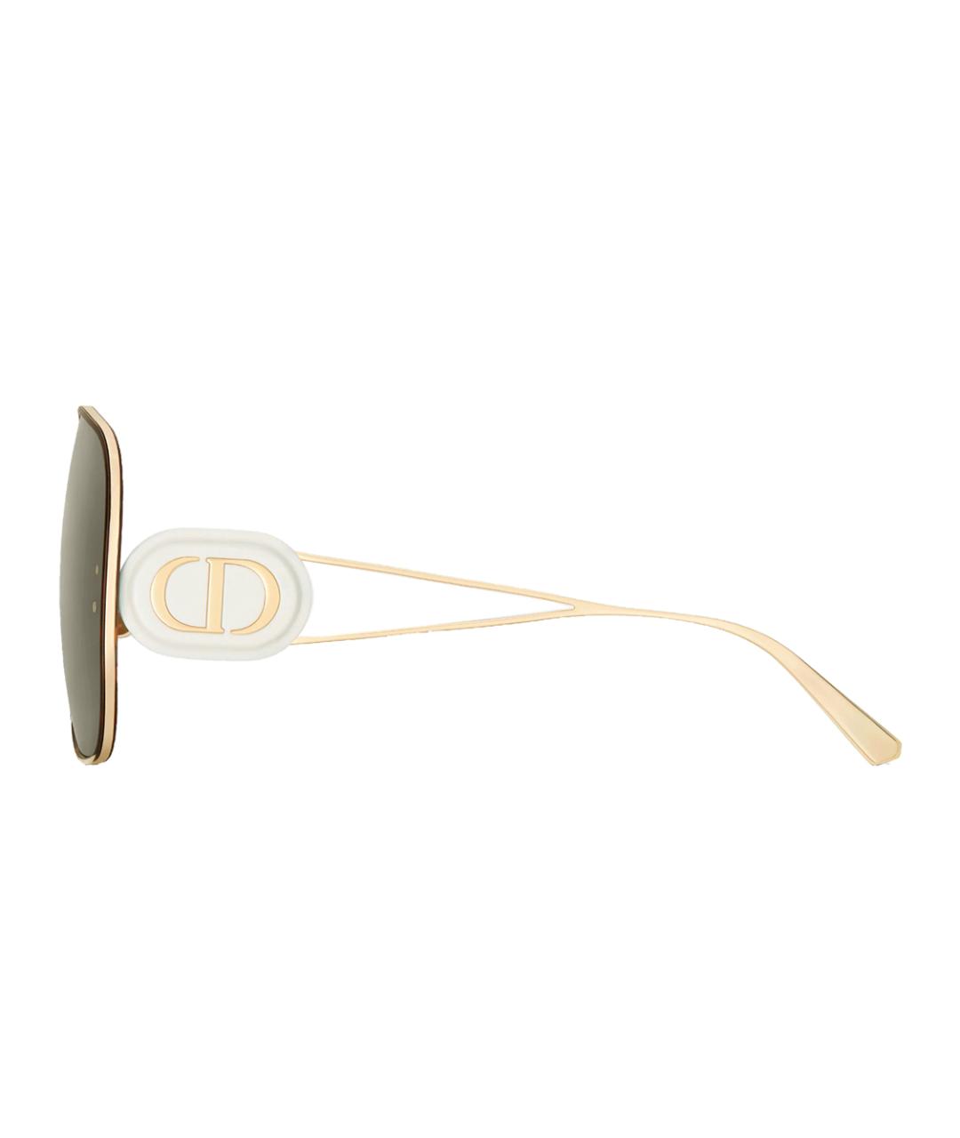 CHRISTIAN DIOR Золотые пластиковые солнцезащитные очки, фото 3