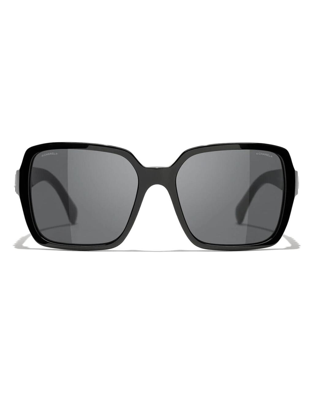 CHANEL Черные пластиковые солнцезащитные очки, фото 2