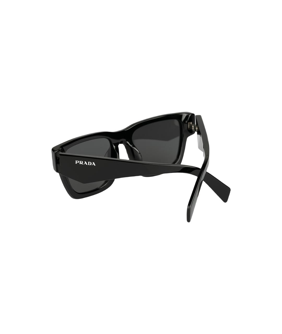 PRADA Черные пластиковые солнцезащитные очки, фото 3