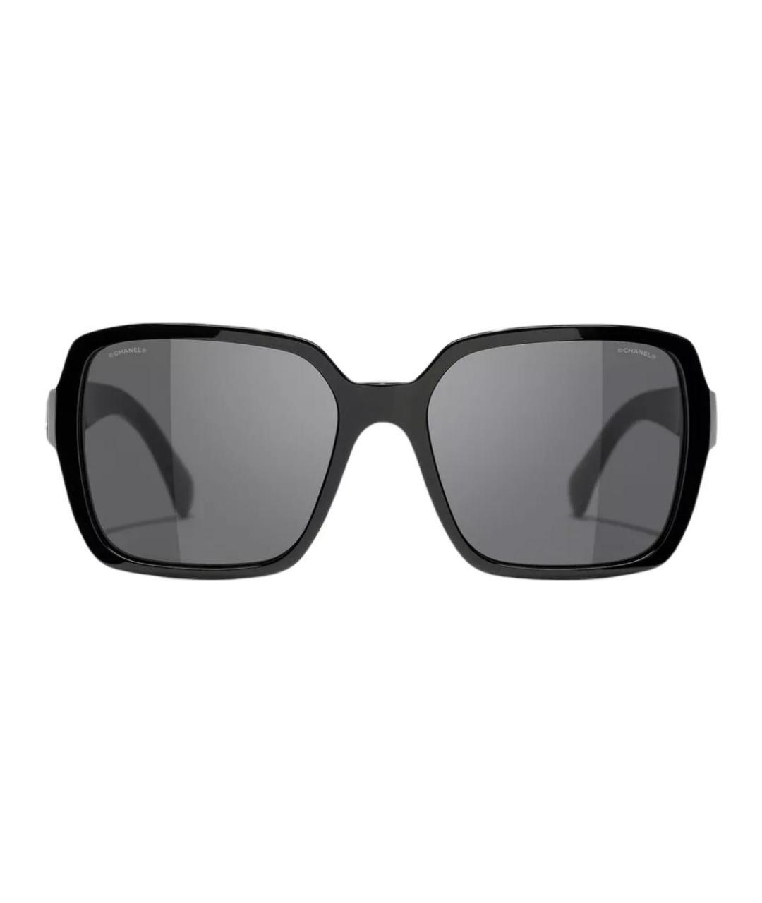 CHANEL Черные пластиковые солнцезащитные очки, фото 2
