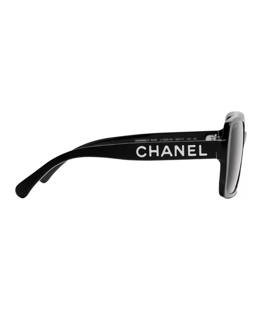 CHANEL Черные пластиковые солнцезащитные очки, фото 4