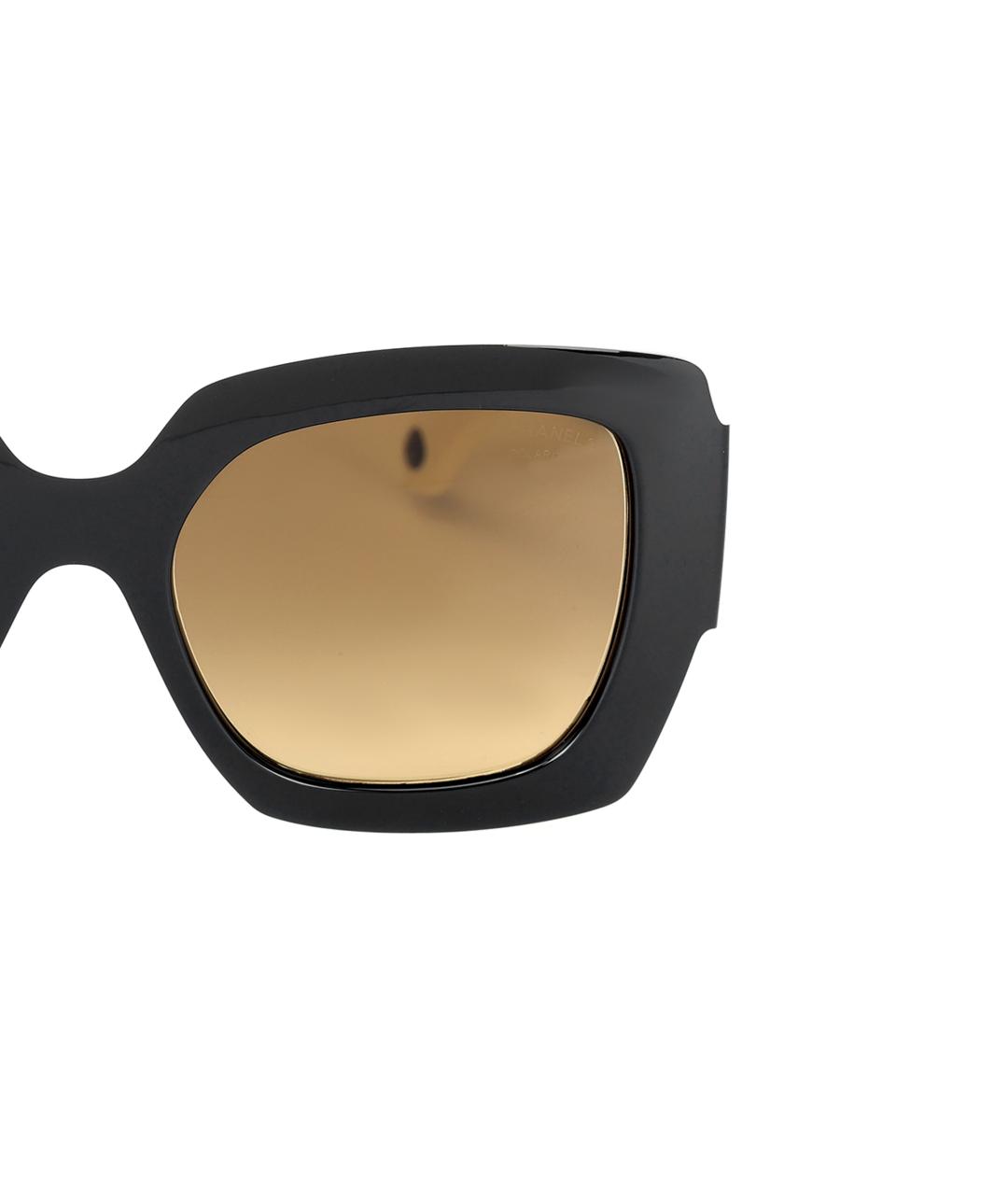 CHANEL Черные пластиковые солнцезащитные очки, фото 4