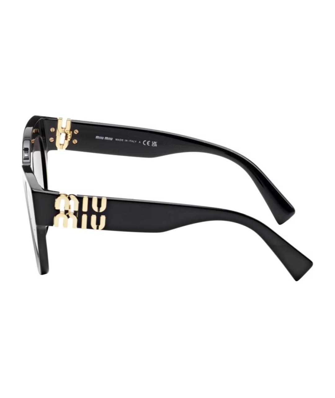 MIU MIU Черные пластиковые солнцезащитные очки, фото 2