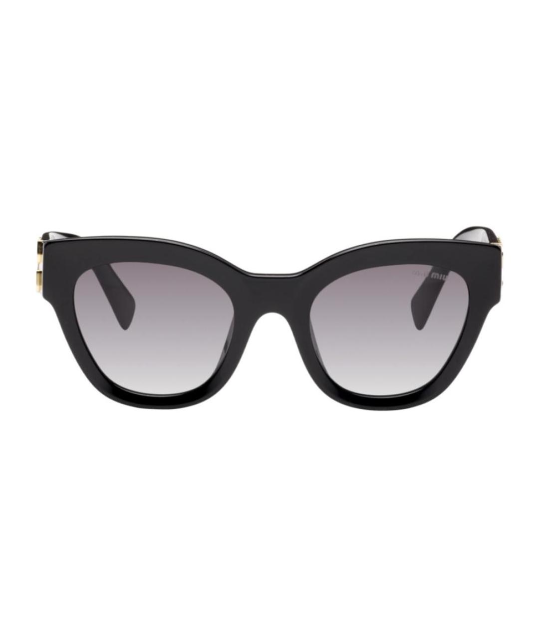 MIU MIU Черные пластиковые солнцезащитные очки, фото 1