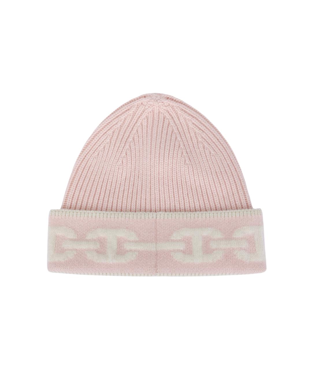 HERMES Розовая кашемировая шапка, фото 2