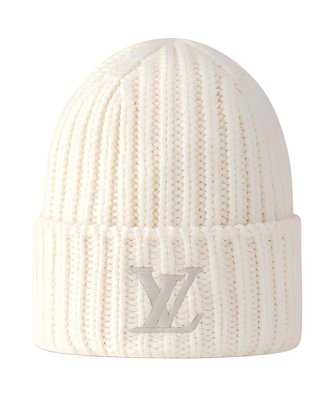 LOUIS VUITTON Бежевая шерстяная шапка, фото 2