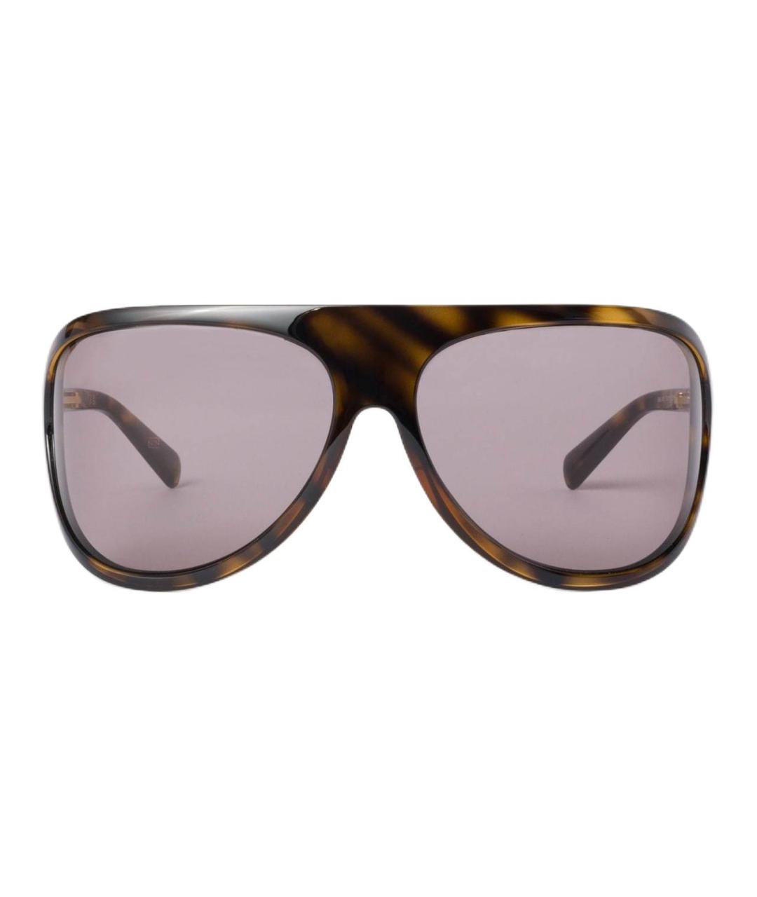 MIU MIU Коричневые пластиковые солнцезащитные очки, фото 2