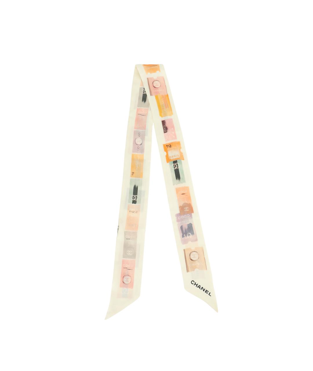 CHANEL Мульти шелковый шарф, фото 4