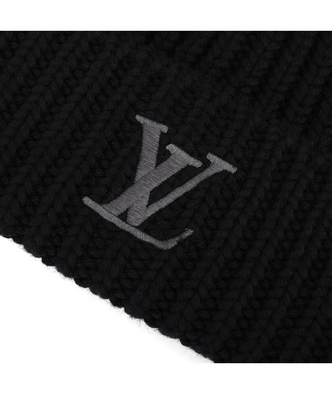 LOUIS VUITTON Черная шапка, фото 4