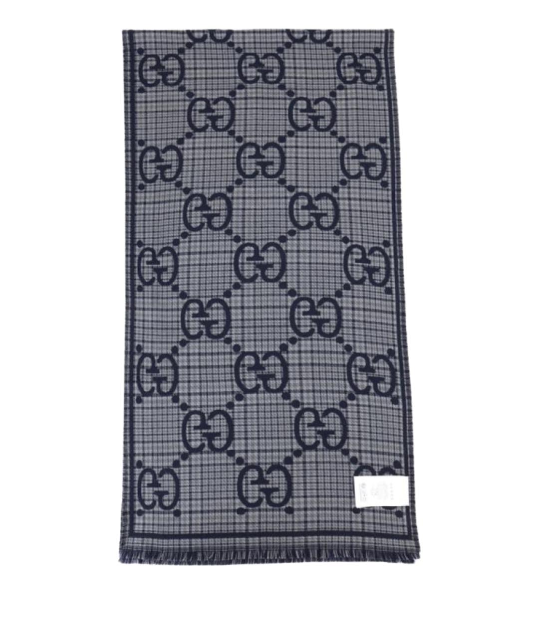 GUCCI Синий шарф, фото 1