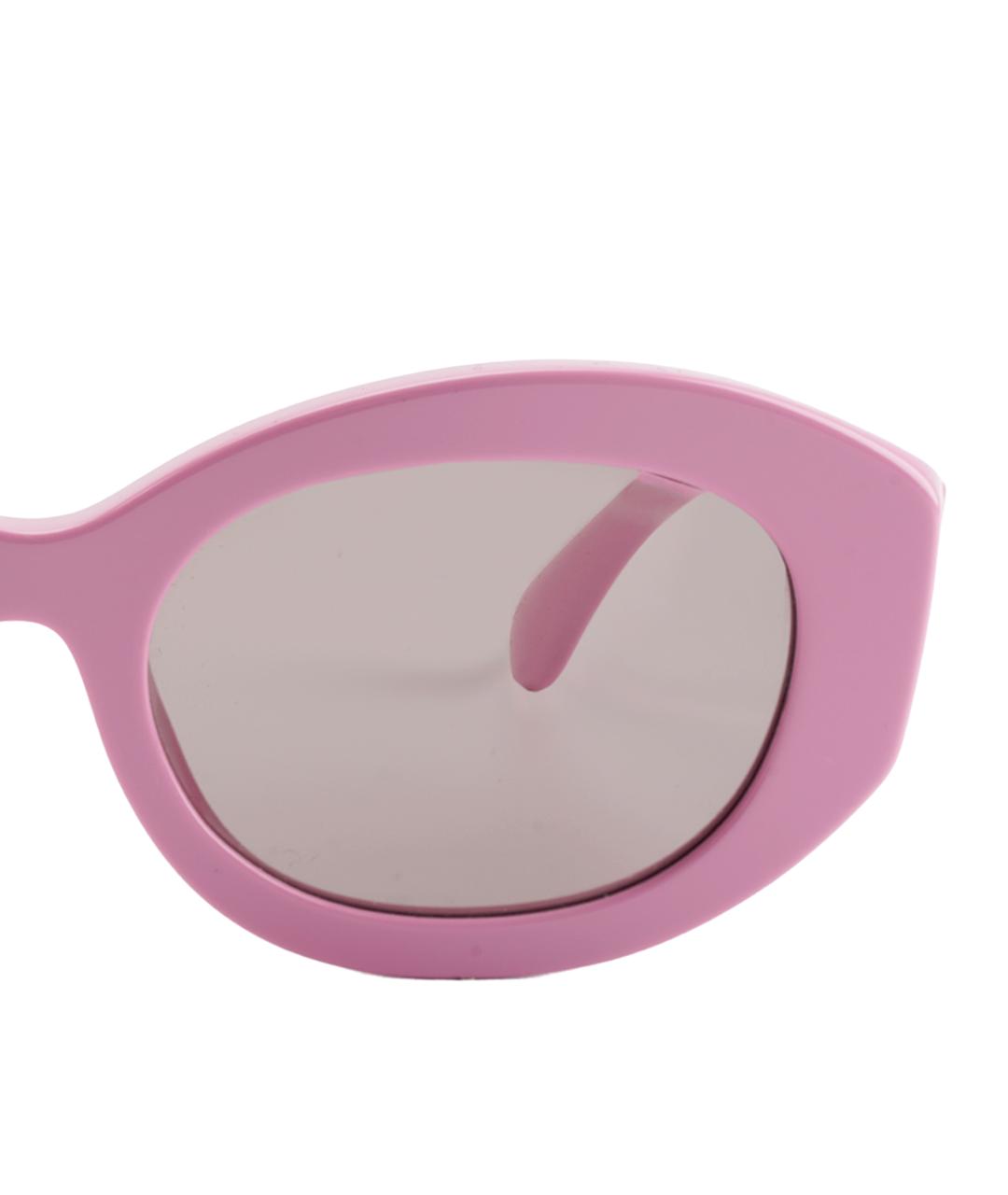 CHANEL Розовые пластиковые солнцезащитные очки, фото 4