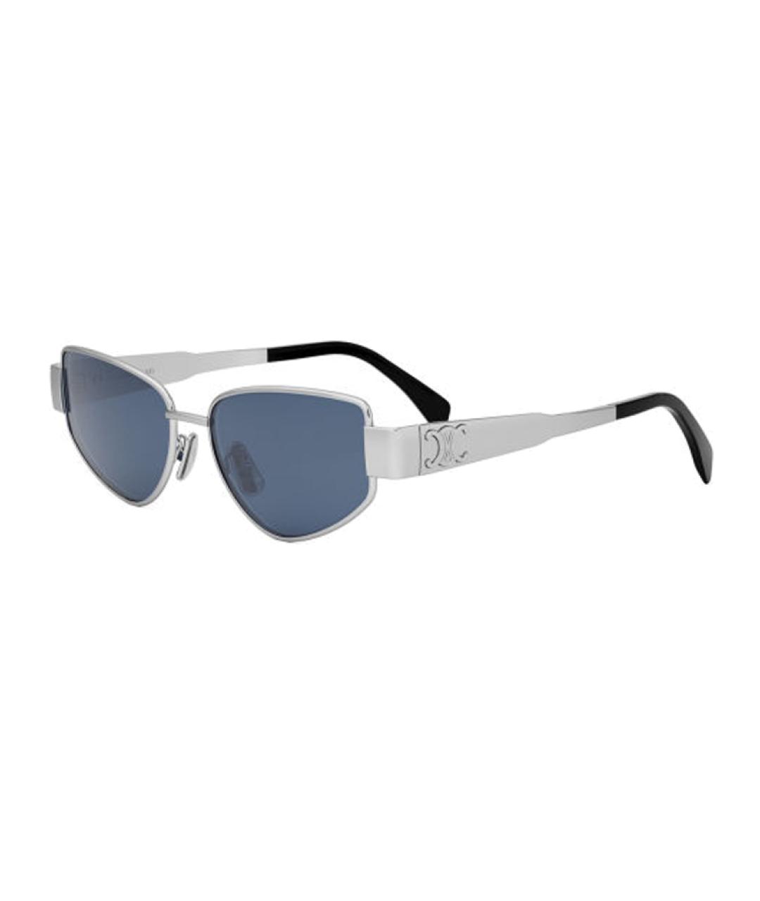 CELINE Серебряные металлические солнцезащитные очки, фото 1