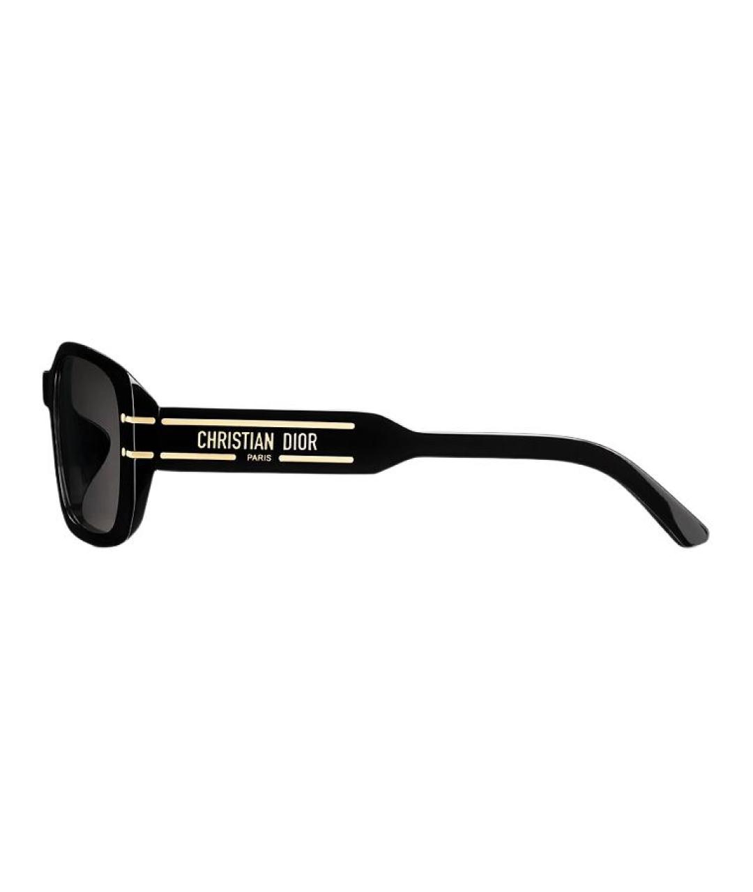 CHRISTIAN DIOR Черные пластиковые солнцезащитные очки, фото 3