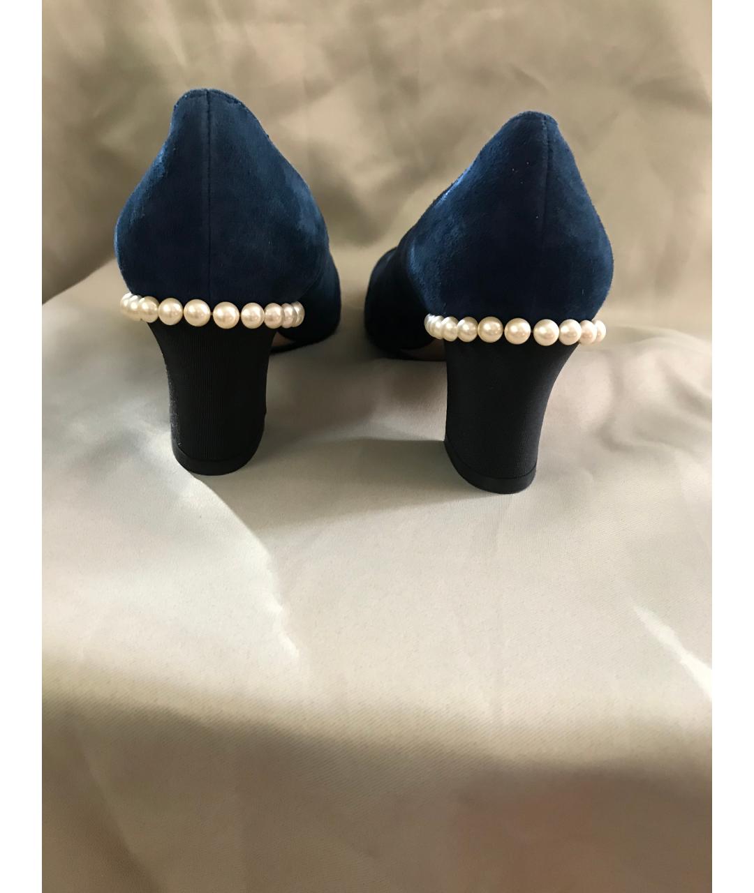 CHANEL Синие замшевые туфли, фото 3