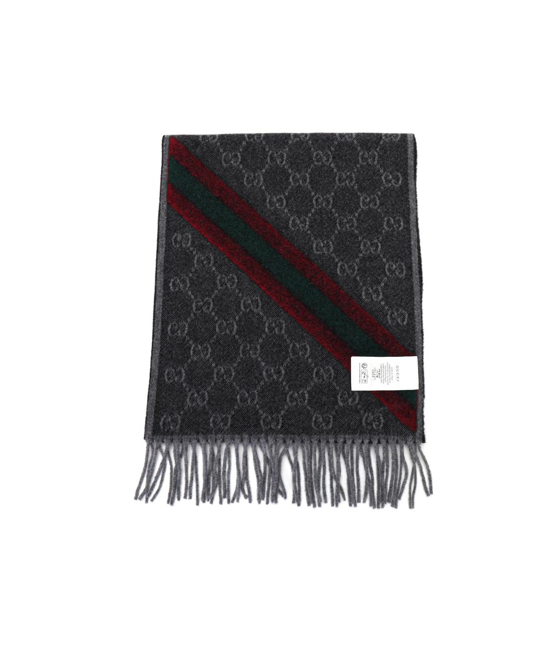 GUCCI Серый шарф, фото 1