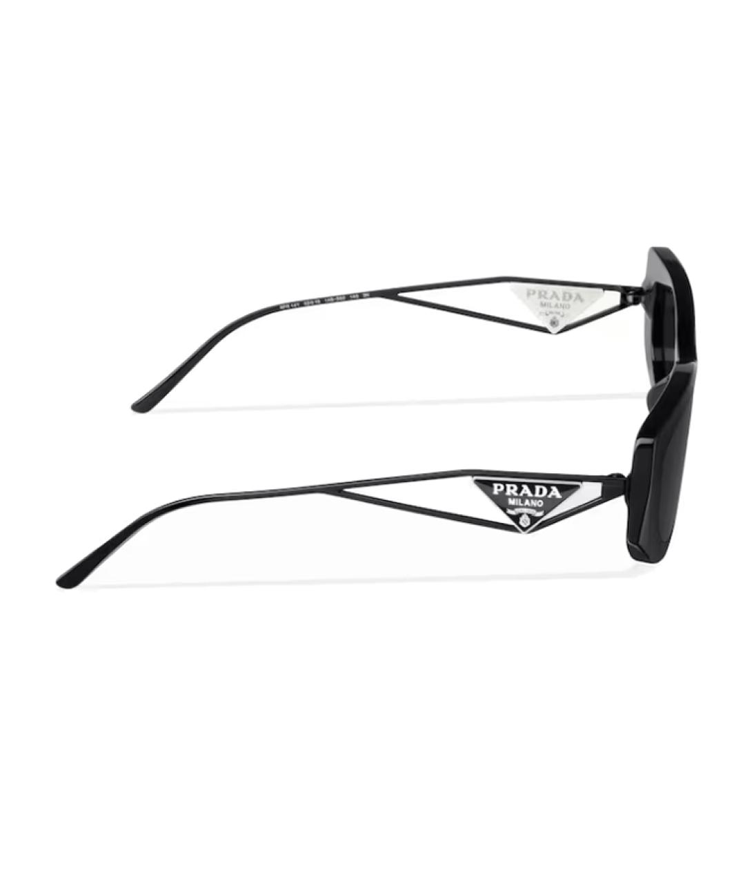 PRADA Черные пластиковые солнцезащитные очки, фото 3
