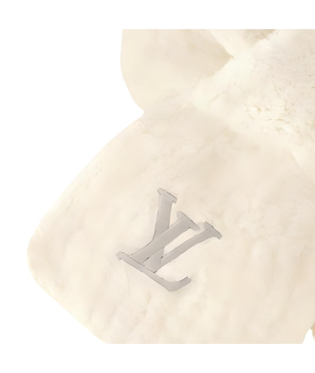 LOUIS VUITTON Бежевый шерстяной шарф, фото 3
