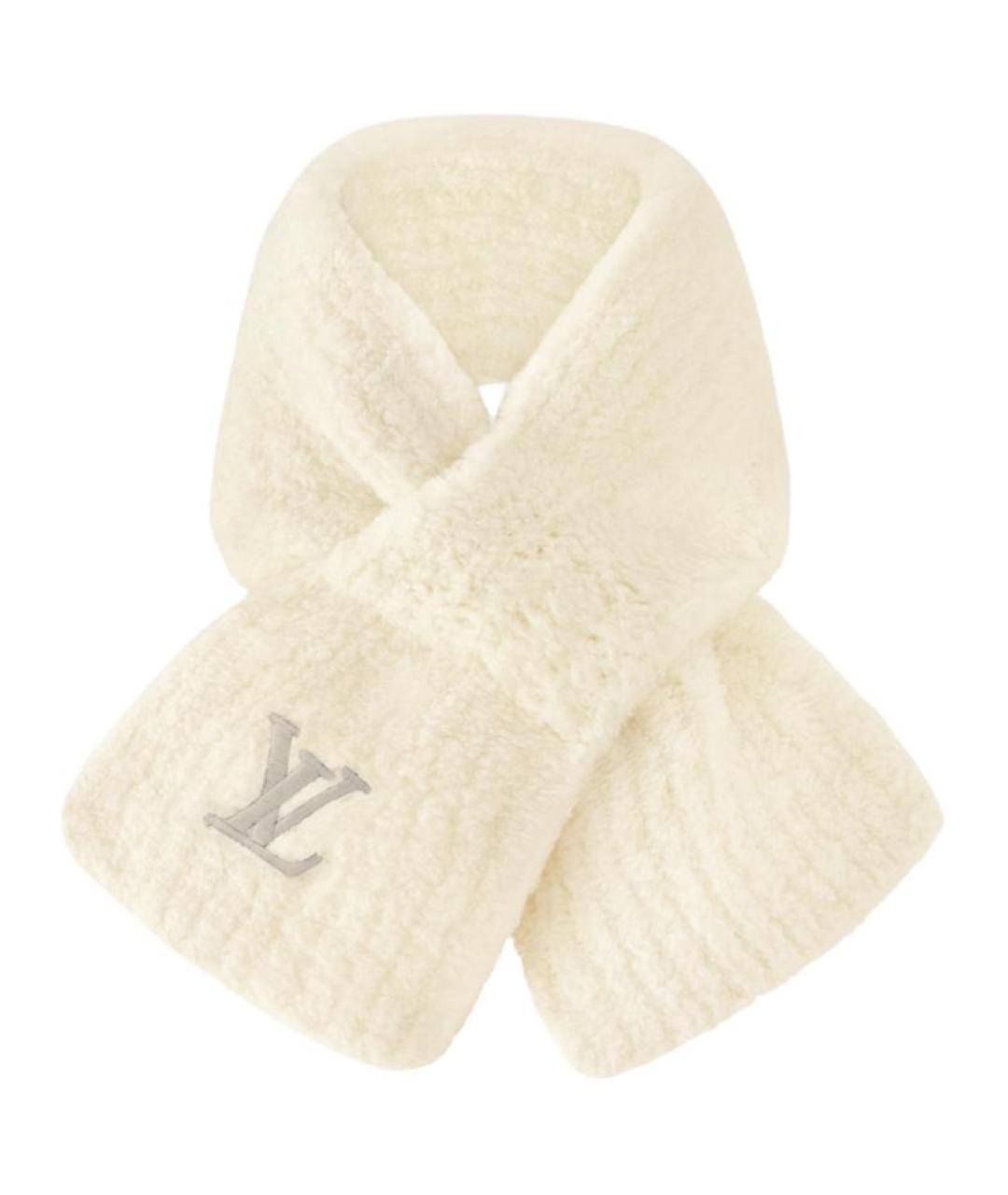 LOUIS VUITTON Бежевый шерстяной шарф, фото 1