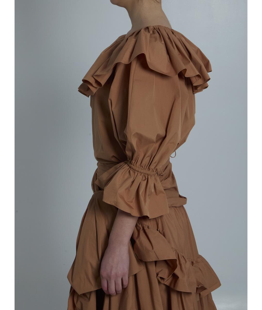 CHLOE Коричневая хлопковая блузы, фото 5