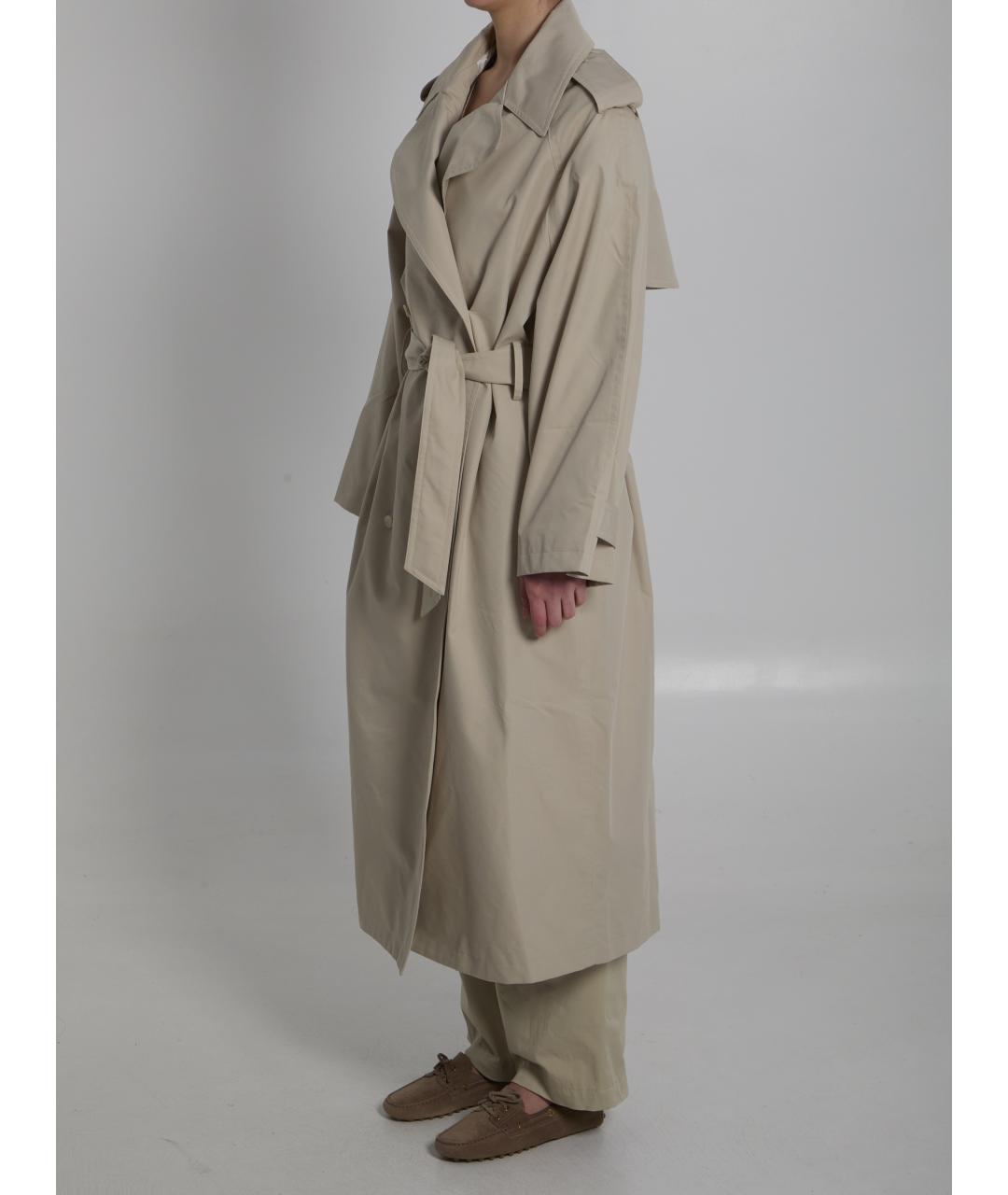 THE FRANKIE SHOP Бежевый хлопковый тренч/плащ, фото 2