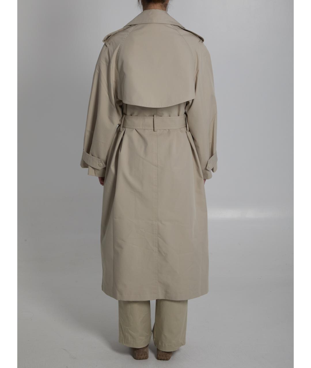 THE FRANKIE SHOP Бежевый хлопковый тренч/плащ, фото 4