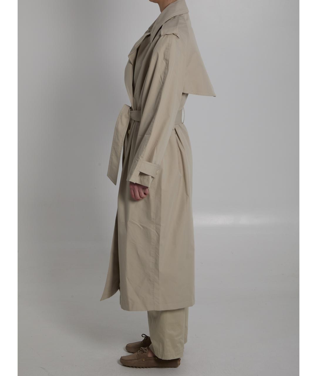 THE FRANKIE SHOP Бежевый хлопковый тренч/плащ, фото 3