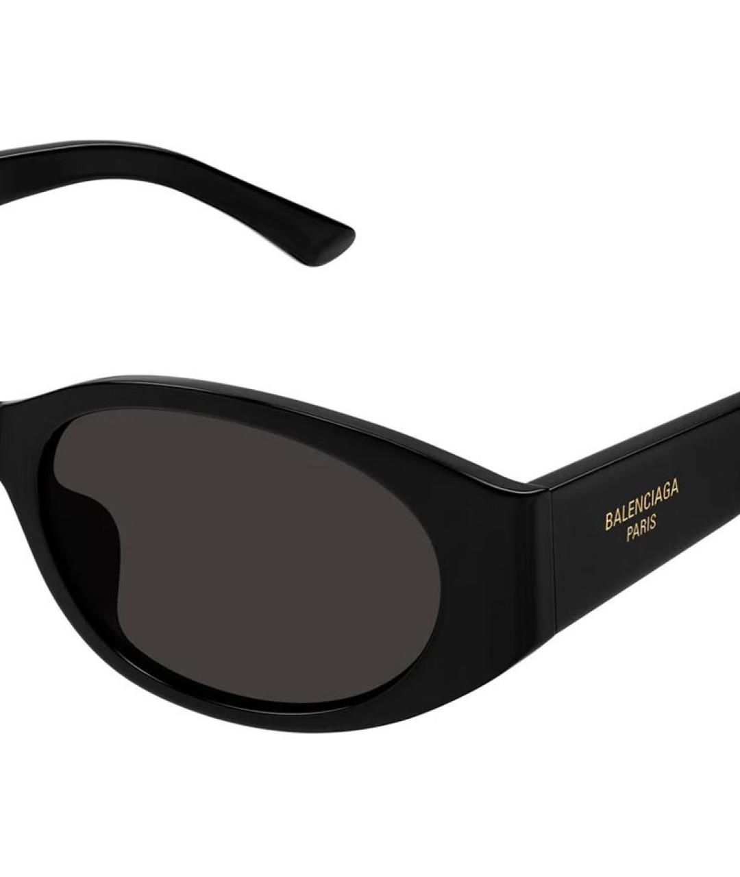 BALENCIAGA Черные пластиковые солнцезащитные очки, фото 3