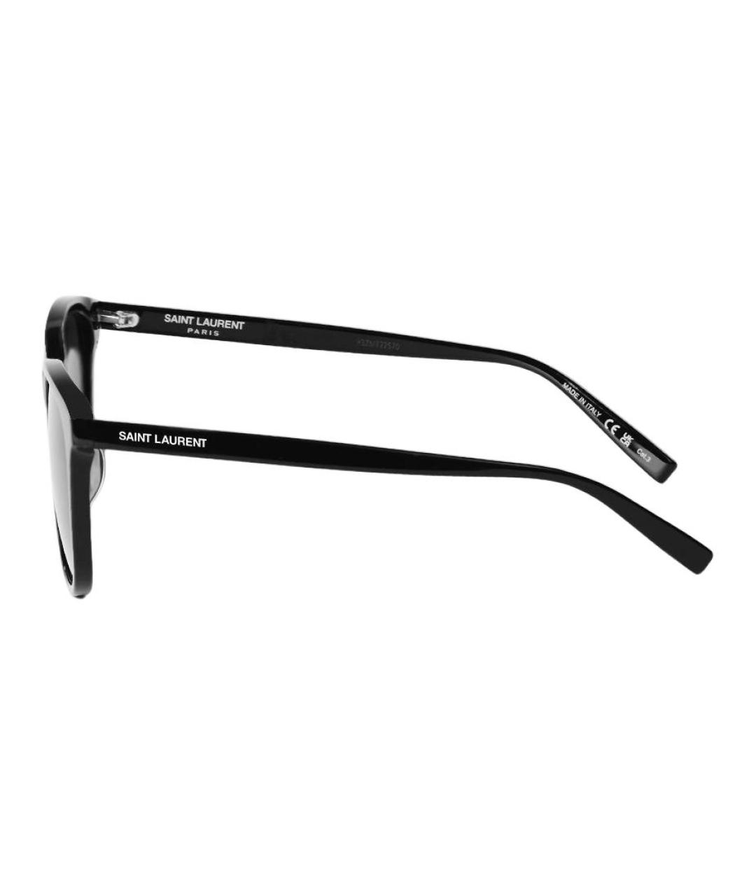 SAINT LAURENT Черные пластиковые солнцезащитные очки, фото 2