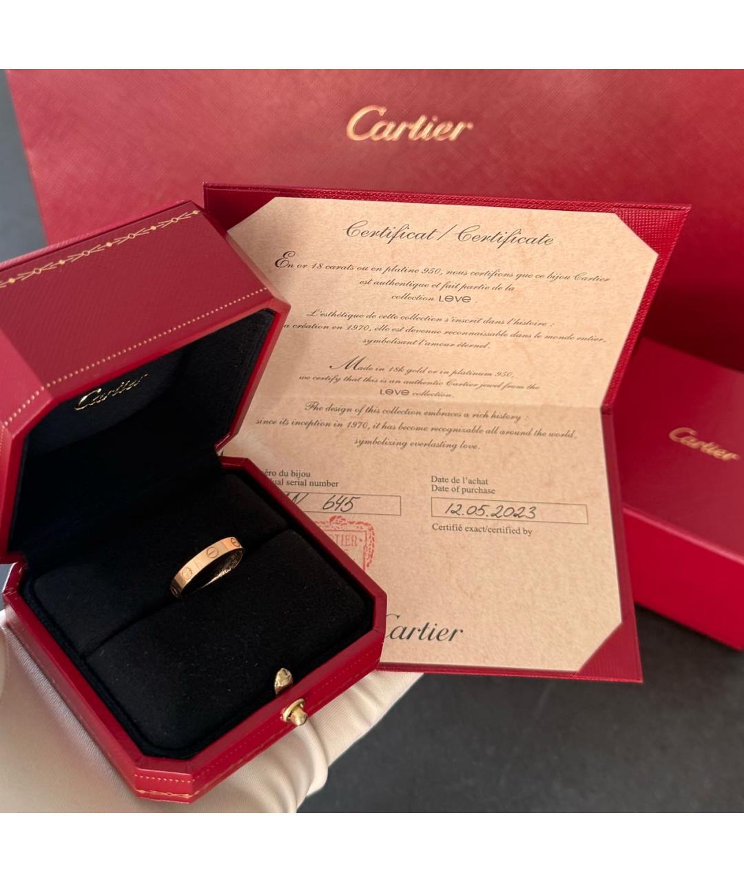 CARTIER Антрацитовое кольцо из белого золота, фото 4
