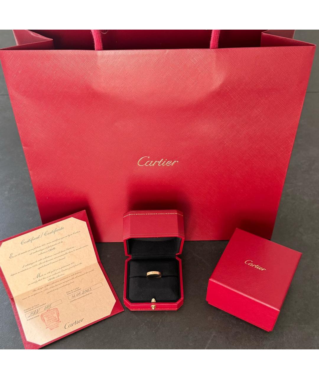 CARTIER Антрацитовое кольцо из белого золота, фото 3