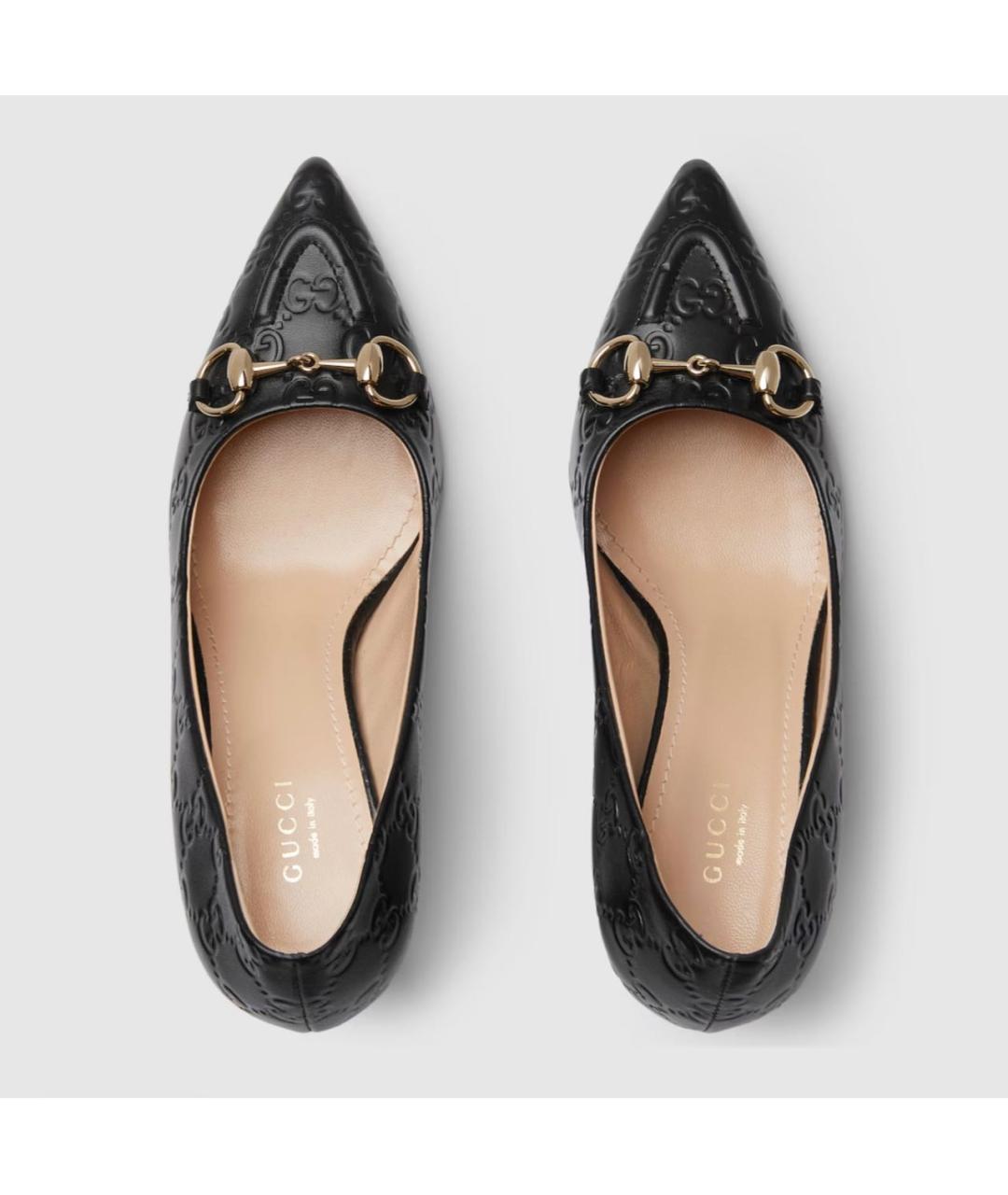 GUCCI Черные кожаные туфли, фото 5