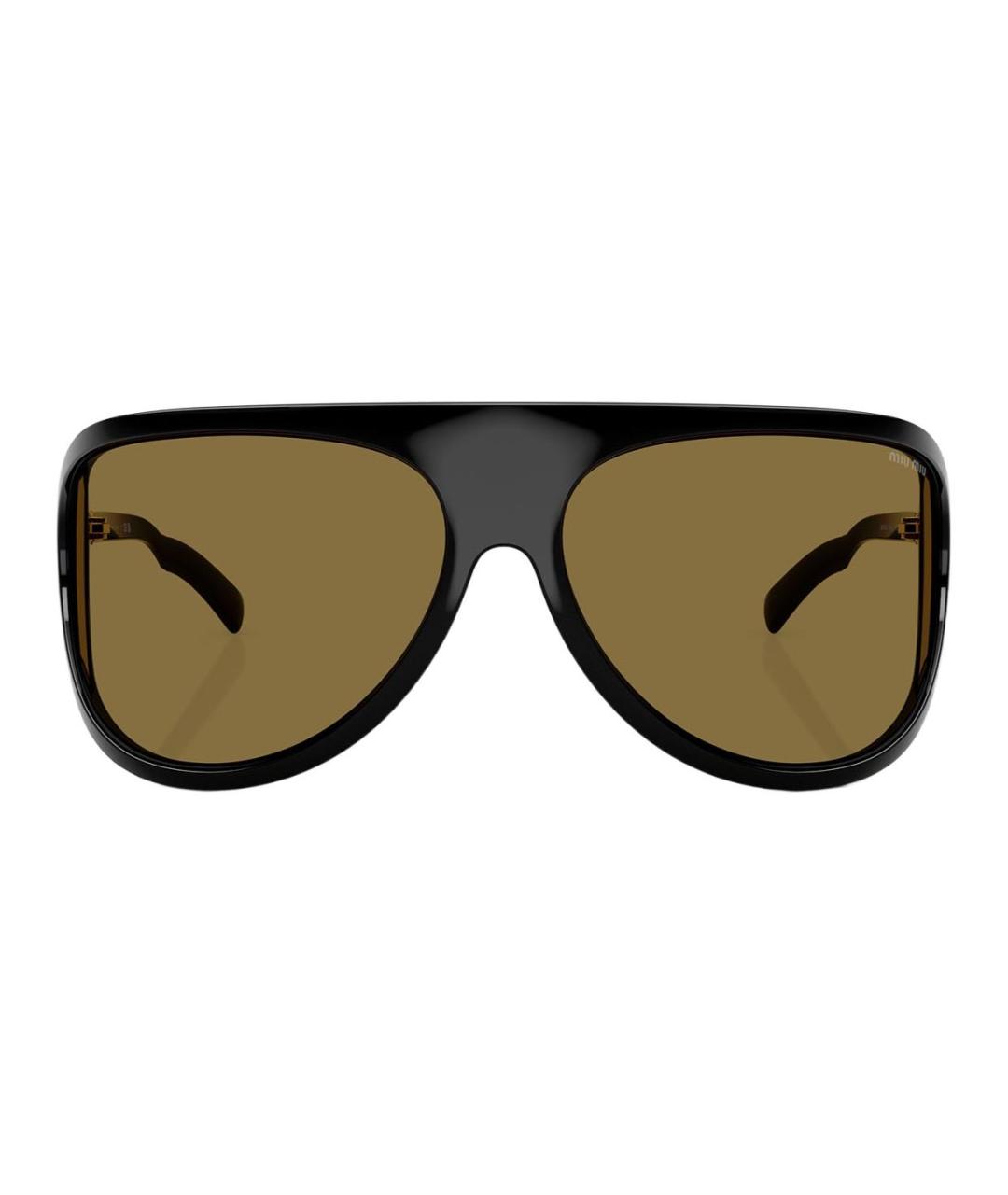 MIU MIU Черные пластиковые солнцезащитные очки, фото 2