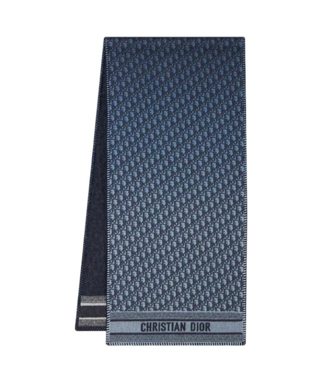 CHRISTIAN DIOR Темно-синий шарф, фото 2